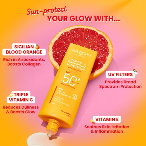 Dot & Key Vitamin C plus E Super Bright Sunscreen SPF 50+ 80g - Image 4